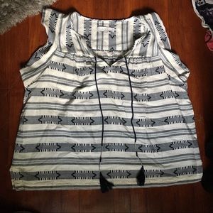 Loft large petite blouse. Cute embroidery!